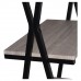 Стол на металлокаркасе BRABIX LOFT CD-004 (ш1200*г535*в1110мм), 3 полки, цвет дуб антик, 641219