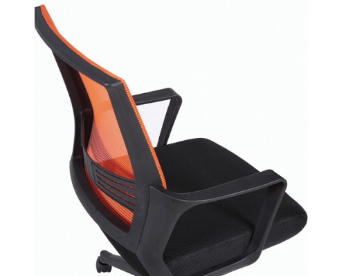 Кресло BRABIX Balance MG-320, с подлокотниками, комбинир. черное/оранжевое, 531832