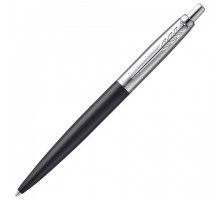 Ручка шариковая PARKER "Jotter XL", УТОЛЩЕННЫЙ корпус, черный матовый лак, детали из нержавеющей стали, синяя, 2068358