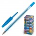 Ручка шариковая BEIFA (Бэйфа) 927, СИНЯЯ, корпус тонированный синий, 0,7мм, линия 0,5мм, AA927-BL