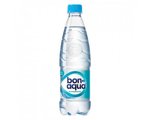 Вода негазированная питьевая BONAQUA (БонАква) 0,5л, пластиковая бутылка, ш/к 22426