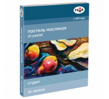 Пастель масляная ГАММА "Студия", 36 цветов, круглое сечение, картонная упаковка, 160320207