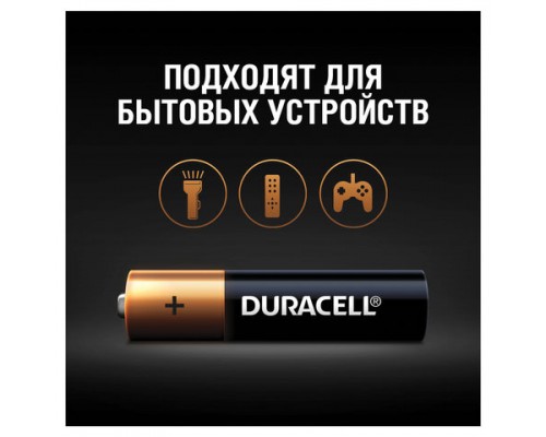 Батарейки КОМПЛЕКТ 12 шт, DURACELL Basic, AAA(LR03, 24А),алкалиновые,мизинчиковые,блистер,(ш/к 9254)