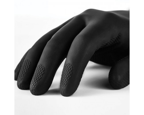 Перчатки латексные MANIPULA КЩС-2, ультратонкие, размер 7-7,5, S, черные, L-U-032/CG-943, шк 0664
