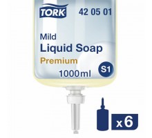 Картридж с жидким мылом одноразовый TORK (Система S1) Premium, 1 л, 420501