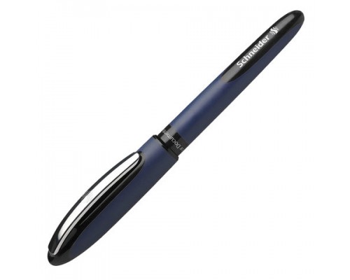 Ручка-роллер SCHNEIDER One Business, ЧЕРНАЯ, корпус темно-синий, узел 0,8мм, линия 0,6мм, 183001