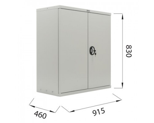 Шкаф металлический (антресоль) BRABIX MK 08/46, (в830*ш915*г460мм;24кг), 1 полка, разборный, 291137