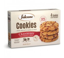 Печенье сахарное FALCONE "Cookies" с клюквой и кукурузной мукой, 200 г, картонная упаковка, MC-00013547