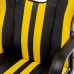 Кресло компьютерное BRABIX Stripe GM-202, экокожа, черное/желтое, 532510