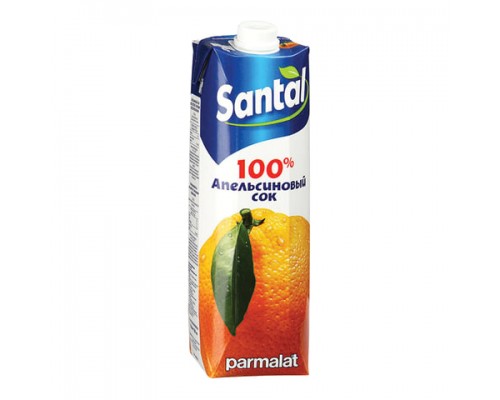 Сок SANTAL (Сантал) апельсиновый, 1л, для д/п, тетра-пак, ш/к 00047