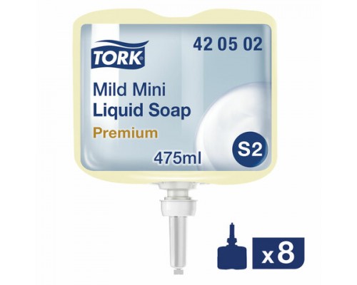 Картридж с жидким мылом одноразовый TORK (Система S2) Premium, 0,475л, 420502