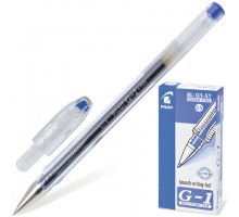 Ручка гелевая PILOT "G-1", СИНЯЯ, корпус прозрачный, узел 0,5 мм, линия письма 0,3 мм, BL-G1-5T