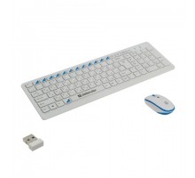 Набор беспроводной DEFENDER Skyline 895, клавиатура, мышь 3 кнопки + 1 колесо-кнопка, белый, 45895