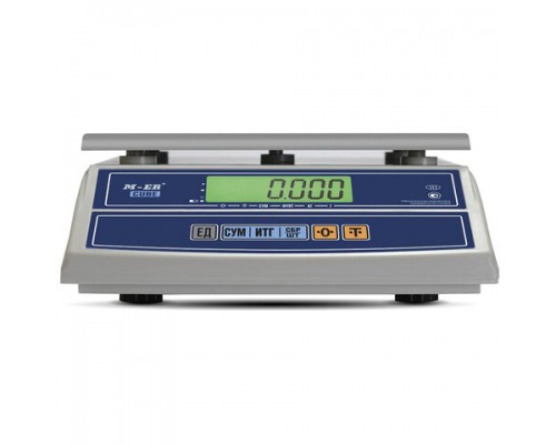 Весы фасовочные MERTECH M-ER 326FL-6.1 LCD (0,04-6кг),дискретность 1г,платформа 280x235мм,без стойки