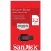 Флеш-диск 32GB SANDISK Cruzer Blade USB 2.0, черный/красный, SDCZ50-032G-B35