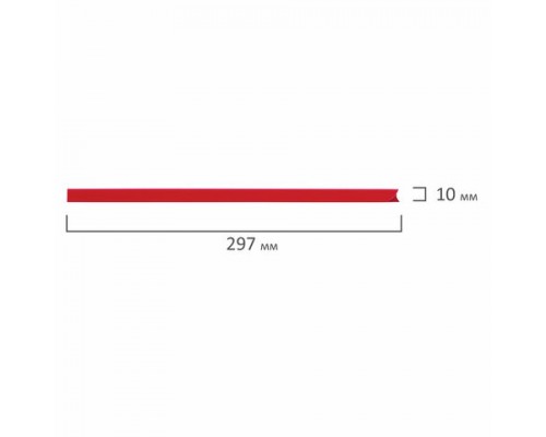 Скрепкошины для быстрого переплета BRAUBERG, КОМПЛЕКТ 10 шт, ширина 10 мм (до 50 л), КРАСНЫЕ, 228325