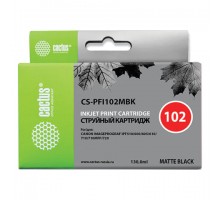 Картридж струйный CACTUS (CS-PFI102MBK) для CANON iPF500/510/F600/605/650/700, матовый черный