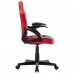 Кресло компьютерное BRABIX Shark GM-203, экокожа, черное/красное, 532512