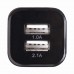 Зарядное устройство автомобильное SONNEN, 2 порта USB, выходной ток 2,1А, черное-белое, 454796