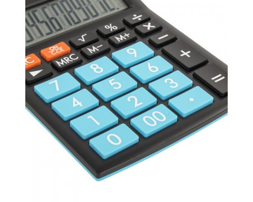 Калькулятор настольный BRAUBERG ULTRA COLOR-12-BKBU (192x143мм), 12 разрядов,ЧЕРНО-ГОЛУБОЙ, 250497