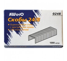 Скобы для степлера №24/8, 1000 штук, KW-trio, до 50 листов, 0248, -0248