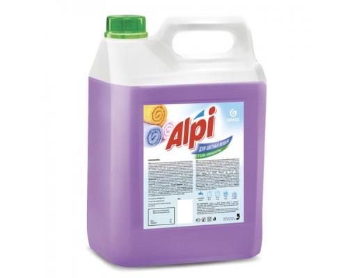Средство для стирки жидкое 5кг GRASS ALPI,для цветных тканей, нейтральное, концентрат, гель,ш/к24962