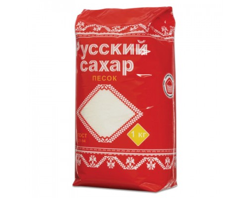 Сахарный песок РУССКИЙ 1 кг, ш/к 20424