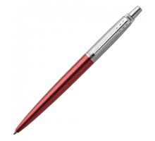 Ручка гелевая PARKER "Jotter Kensington Red CT", корпус красный, детали из нержавеющей стали, черная, 2020648