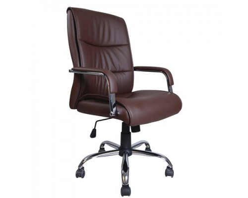 Кресло офисное BRABIX Space EX-508, экокожа, хром, коричневое, 531164
