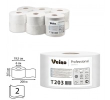 Бумага туалетная 200 м, VEIRO Professional (Система T2), КОМПЛЕКТ 12 шт, Comfort, 2-слойная, T203