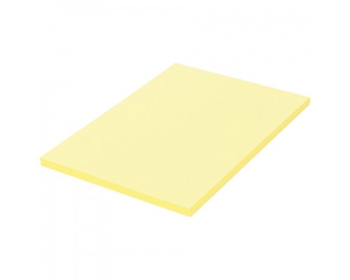 Бумага цветная BRAUBERG, А4, 80г/м, 100 л, пастель, желтая, для офисной техники, 112446