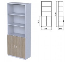 Шкаф полузакрытый "Бюджет", 716х349х1810 мм, дуб сонома (КОМПЛЕКТ)