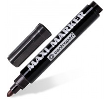 Маркер перманентный универсальный ЧЕРНЫЙ CENTROPEN "Maxi Marker", 2-4 мм, 8936, 5 8936 0112