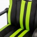 Кресло компьютерное BRABIX Stripe GM-202, экокожа, черное/зеленое, 532511