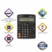 Калькулятор настольный BRAUBERG EXTRA-14-BK (206x155мм), 14 разрядов, дв.питание, ЧЕРНЫЙ, 250474