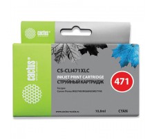 Картридж струйный CACTUS (CS-CLI471XLC) для CANON PIXMA MG5740/6840/7740, голубой