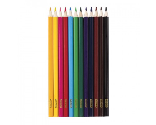 Карандаши цветные  ПИФАГОР 12 цветов, классические, заточенные, картонная упаковка, 180296