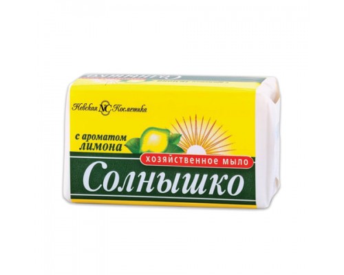 Мыло хозяйственное 140г СОЛНЫШКО, с ароматом лимона, ш/к 11414