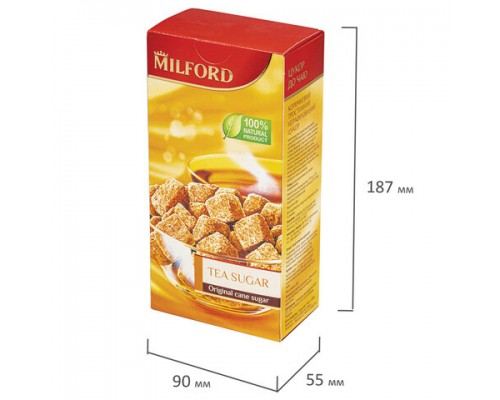 Сахар прессованный тростниковый MILFORD 0,5 кг, ш/к 04658