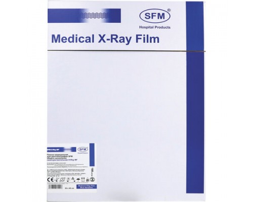 Рентгеновская пленка синечувствительная, SFM X-Ray BF, КОМПЛЕКТ 100 л., 30х40 см., ш/к 39006