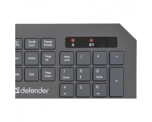 Набор беспроводной DEFENDER Berkeley C-925, клавиатура, мышь 5 кнопок+1 колесо-кнопка, черный, 45925