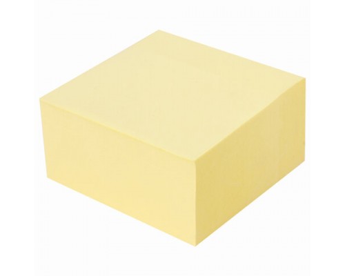 Блок самоклеящийся (стикеры) BRAUBERG 76*76мм, 400 листов, желтый, 111353