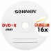 Диски DVD+R SONNEN 4,7GB 16x Cake Box (упаковка на шпиле) КОМПЛЕКТ 25шт, 513532