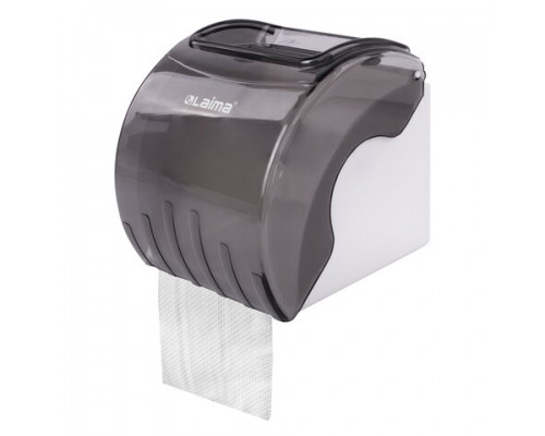 Диспенсер для бытовой туалетной бумаги LAIMA, тонированный серый, 605044