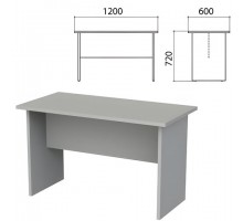 Стол приставной "Этюд", 1200х600х720 мм, серый, 400049-03
