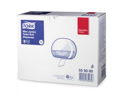 Диспенсер для туалетной бумаги TORK (Система T2) Elevation, mini, белый, 555000