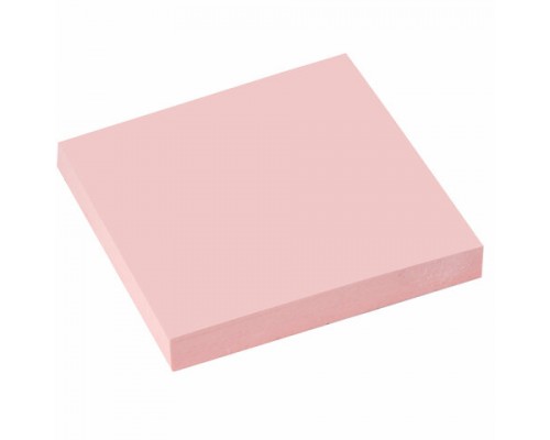 Блок самоклеящийся (стикеры) STAFF 76х76мм, 100 листов, розовый, 126497