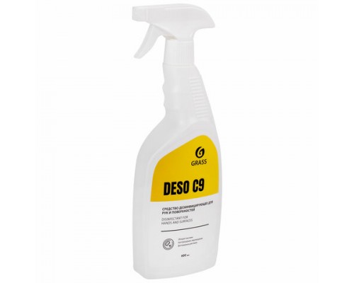 Антисептик для рук/поверхн (спирт 70%) 600мл GRASS DESO C9, дезинф, жидкость, распылитель,ш/к11697