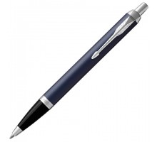 Ручка шариковая PARKER "IM Core Matte Blue CT", корпус темно-синий лак, хромированные детали, синяя, 1931668