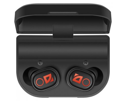 Наушники с микрофоном (гарнитура) DEFENDER TWINS 639, Bluetooth, беспроводные, черные